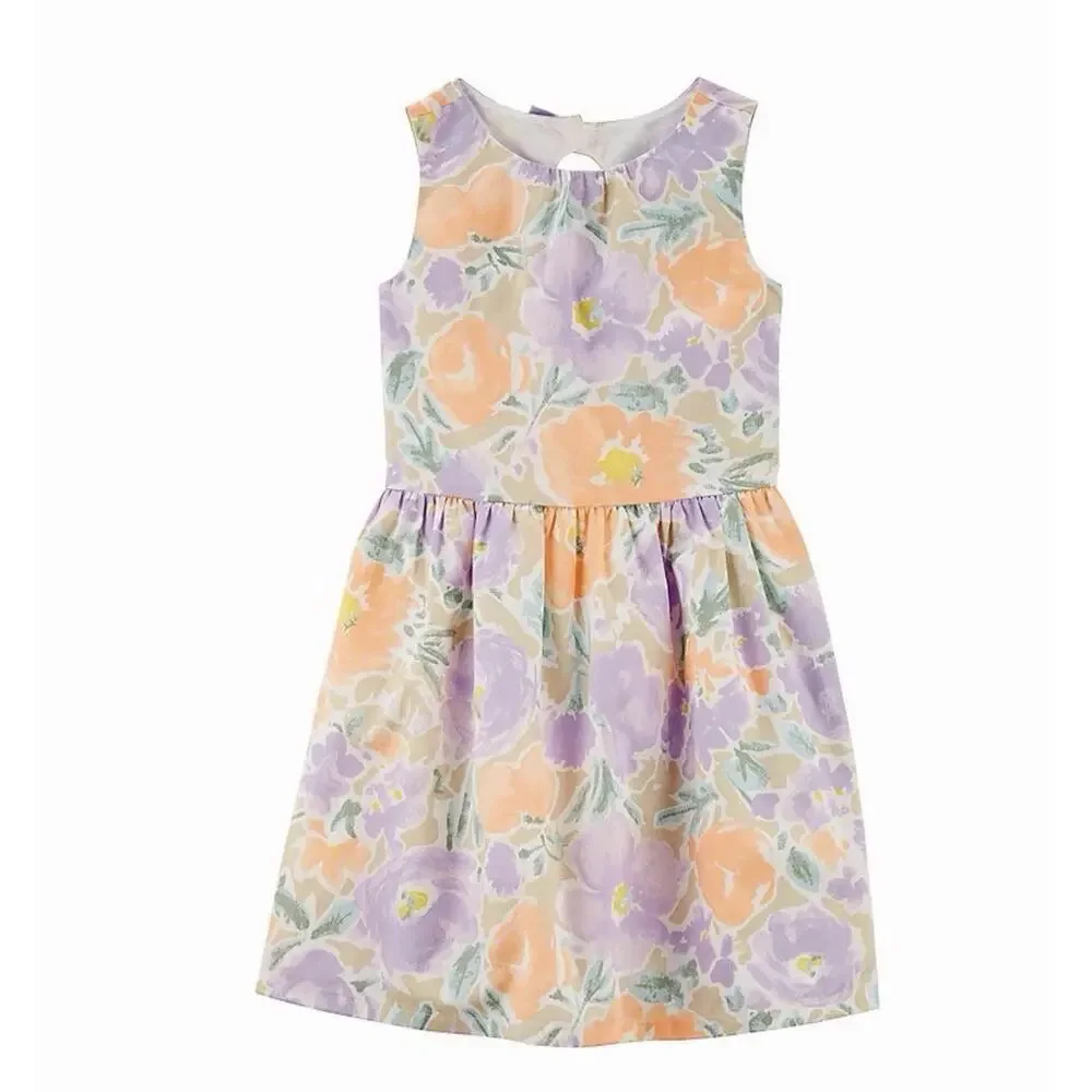 Carter's Floral Sateen Dress Girls 7